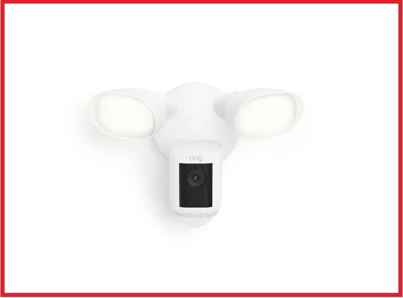 Floodlight Cam Pro with 2K Video and Ring Vision, 2 LED Lights, Dual Band Wi-Fi