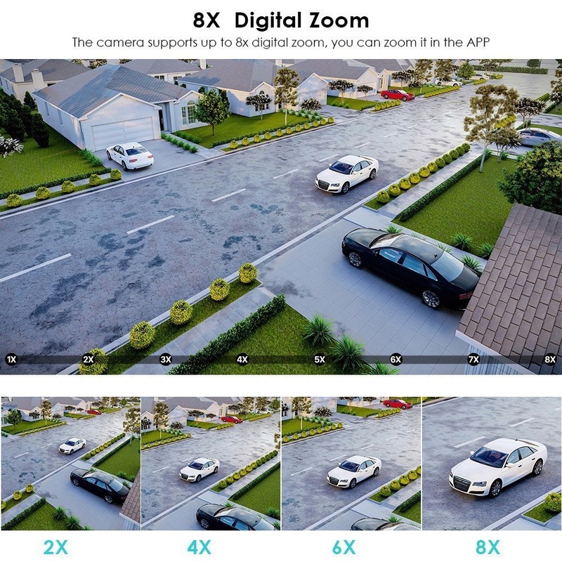 Dual Lens 4K WiFi Security Camera 8X Zoom Outdoor Home Night Vision CCTV PTZ gallery