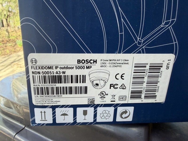 Bosch Flexidome IP Outdoor 5000 MP POE Camera NDN-50051-A3-W