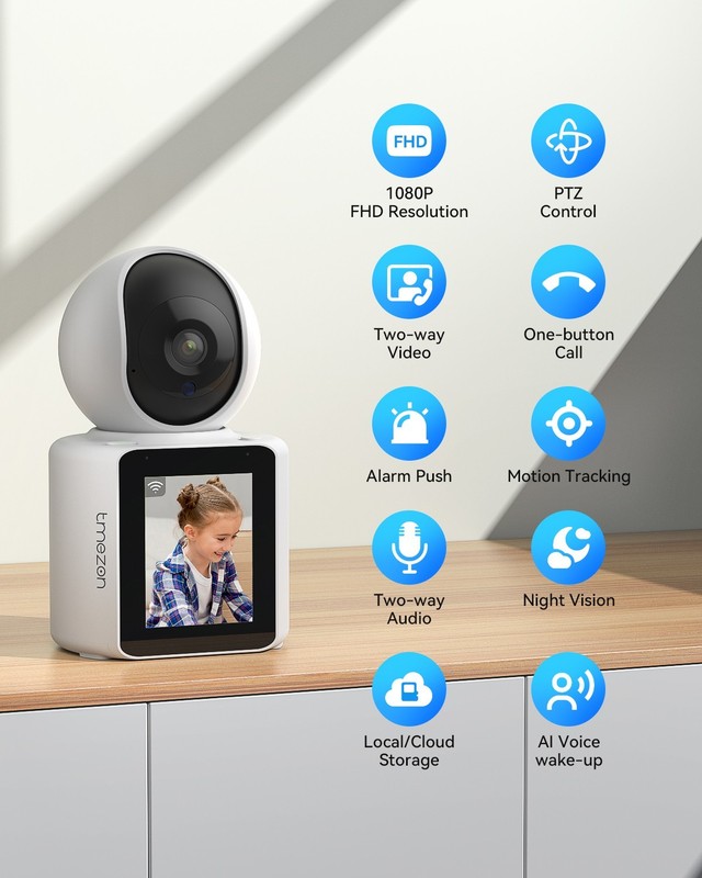 4PCS Two Way Audio Video Pet Camera with Speaker Video Calling Wireless Camera gallery