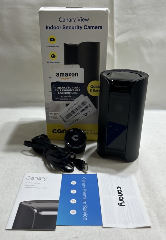 Canary View Indoor 1080p Wi-Fi Home Security Camera – Black