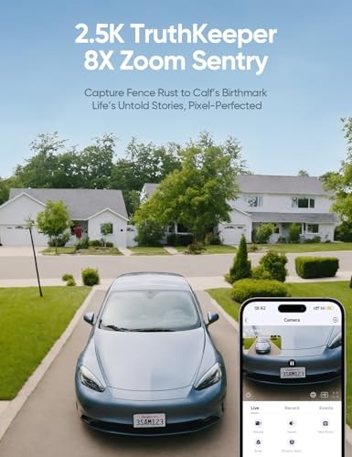 4G LTE Cellular Security Camera Outdoor 2.5K QHD, No WiFi 24/7 Off-white gallery
