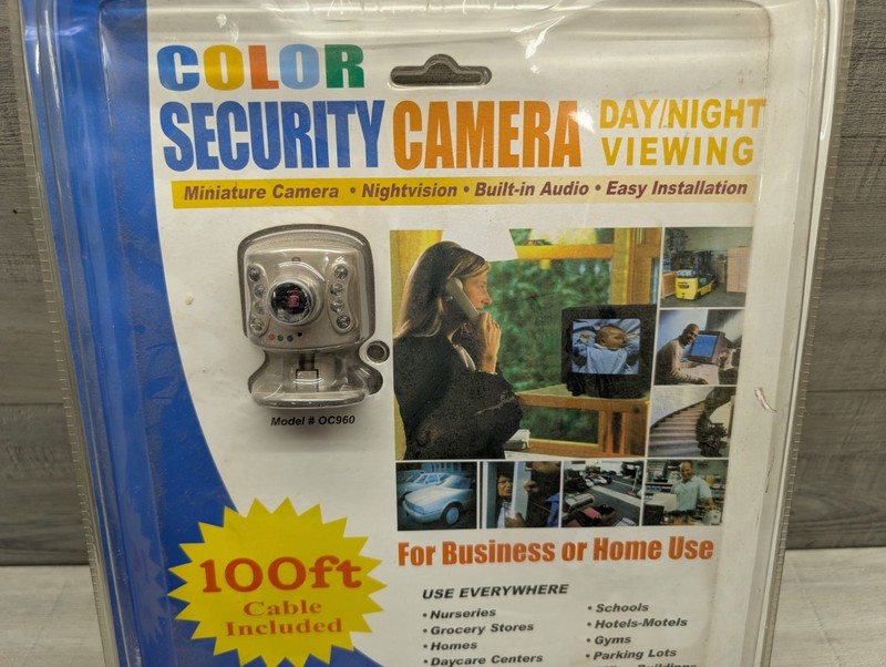 Wiscomm OC960 Color Security Camera with 100ft Cable - Day/Night, Audio gallery