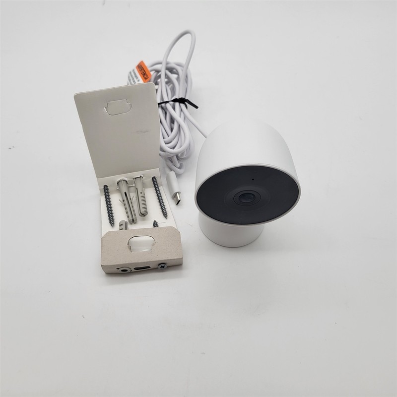 Google Nest Cam Indoor (Wired, 3rd Gen) Security Camera with 2K and Gemini, Snow