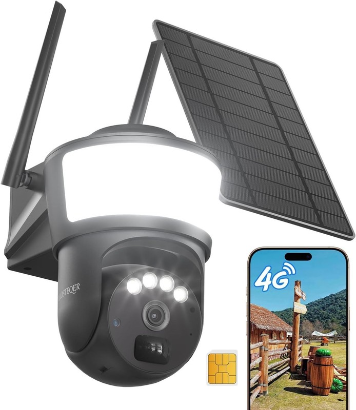 No WiFi Needed - 2K Color Night Vision Solar Security Camera with Motion Alerts gallery