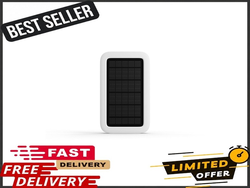 Solar Panel for Outdoor Security Camera,White