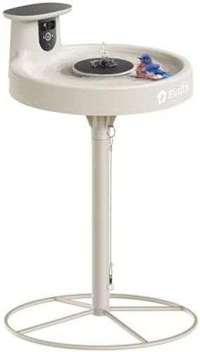 Birdfy Smart Bird Bath with Camera Solar Powered & Solar Fountain & Stand, Du... gallery
