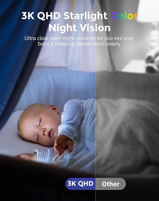 3K 5MP Indoor Pan/Tilt Security Camera with Auto-Focus,Ideal for Baby Monitor... gallery