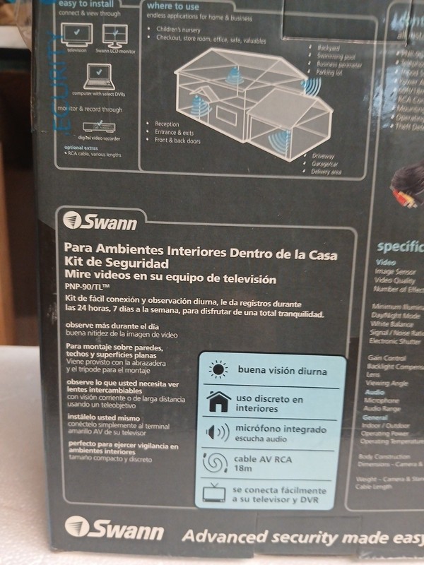 Swann PNP-90/TL Home Indoor Security Camera Kit NEW Sealed Audio FREE SHIPPING gallery