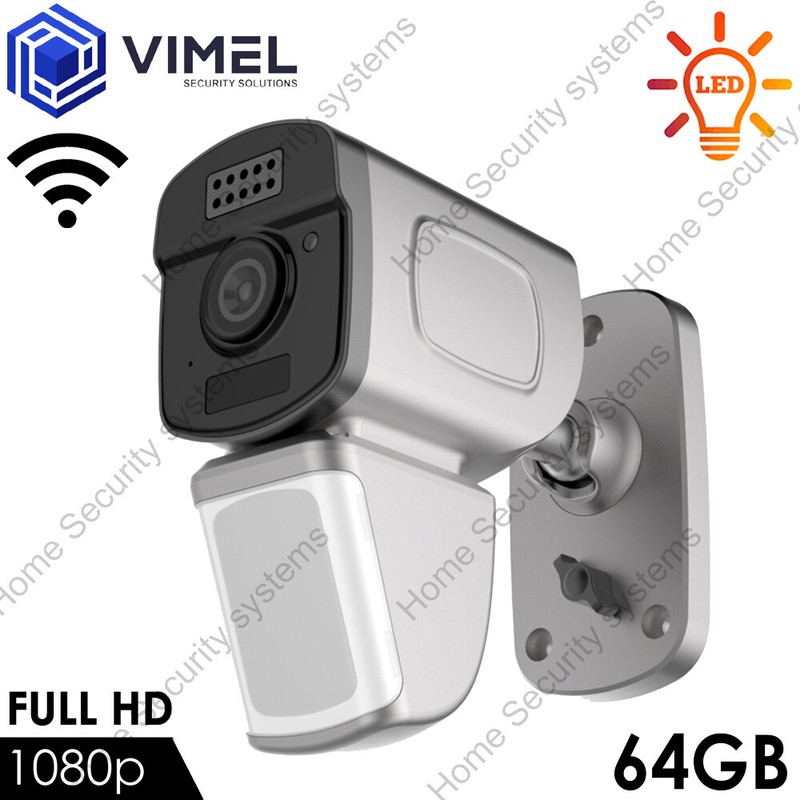 Outdoor Wireless 64GB IP WIFI Surveillance Flood Light LED Camera