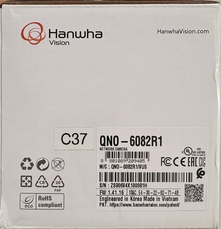Hanwha Vision QNO-6082R 2MP Outdoor Network Bullet Camera with Night Vision -NEW gallery