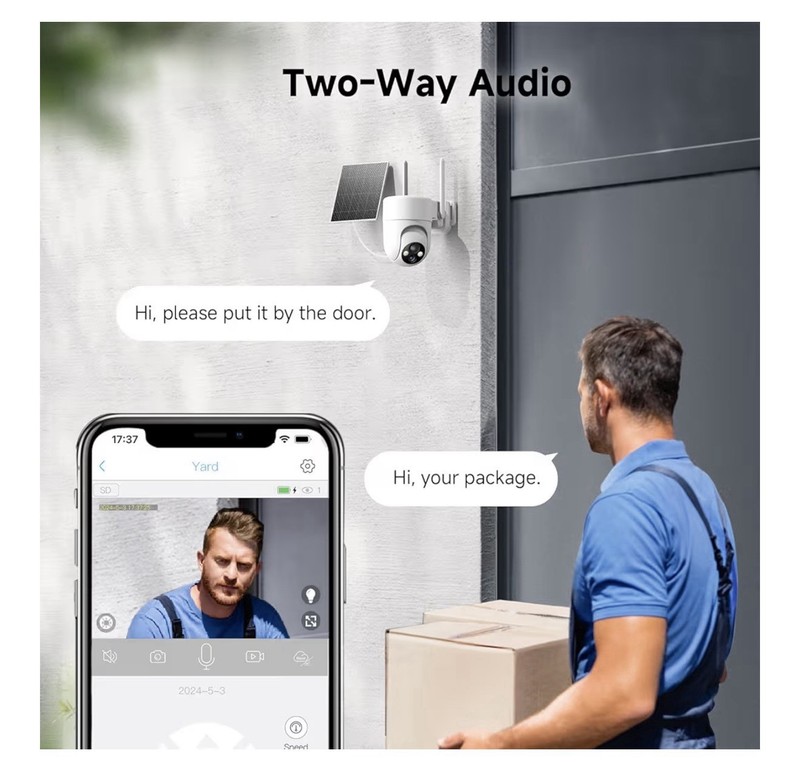 Solar Security Cameras Oculview 2-Pack Wireless Outdoor DL201 New FAST SHIPPING gallery
