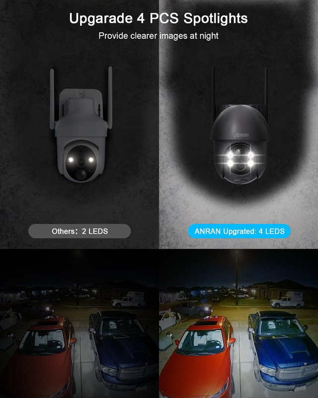 3MP Security Camera Wireless Outdoor, 2K Solar Outdoor Camera with 360° View, Sm gallery
