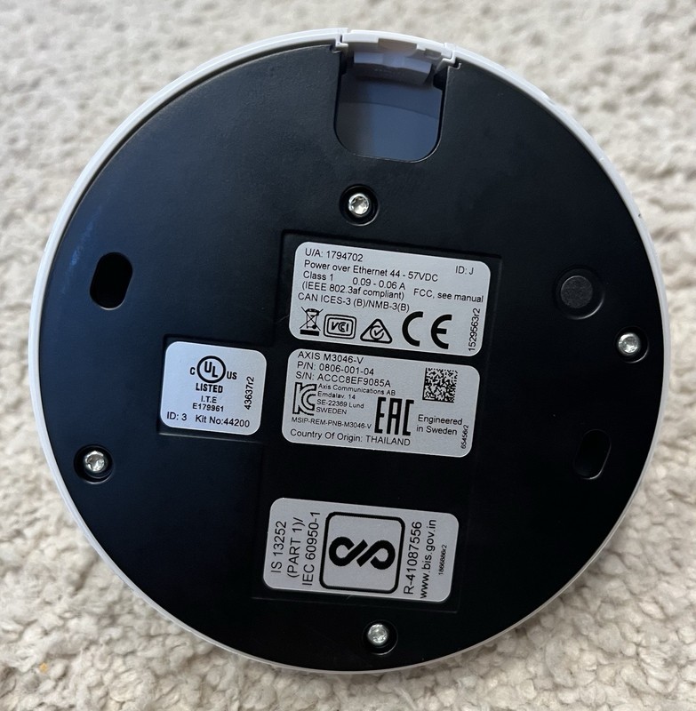 axis M3046-V 1.8MM Network Camera, Mini-Dome, Indoor, PTZ, H.264/MPEG4/JPEG, F2. gallery
