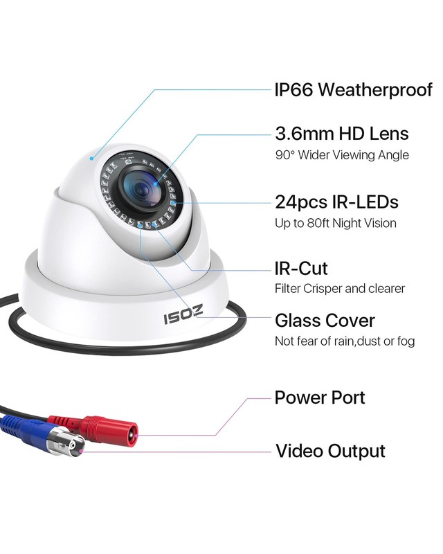 2Pack 2.0MP HD 1080P Security Cameras Kit, 80ft Night Vision, Indoor Outdoor ... gallery