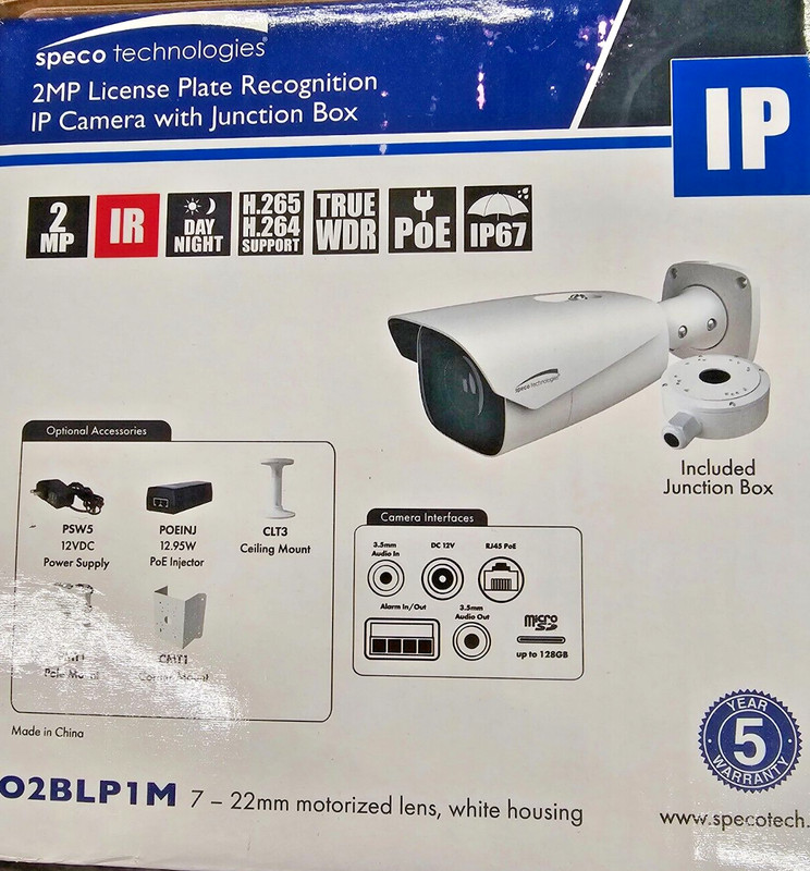 New in Box O2BLP1M IP Camera, Bullet, White, 2MP, 7mm Support Micro SD/SDHC/SDXC gallery