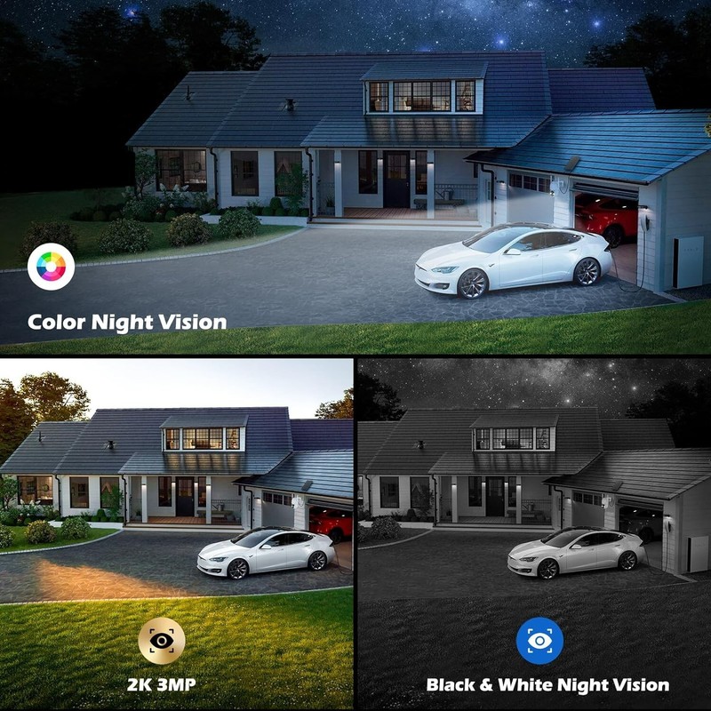 Solar-Powered 2K Security Camera -Wireless, 355° PTZ Night Vision, PIR Alert gallery