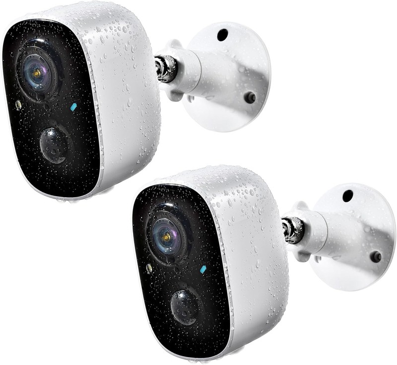 2 Pack Wireless Security Camera,2-Way Talk Battery Powered Wi-Fi Night Vision