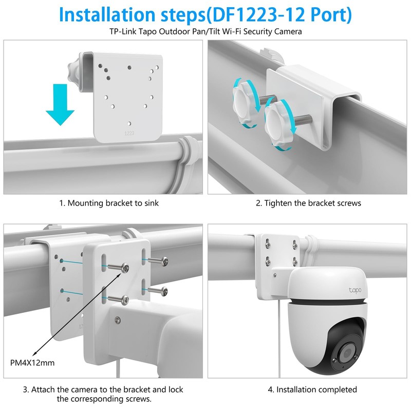 Gutter Mount Bracket Compatible with TP-Link Tapo Outdoor Pan/Tilt Wi-Fi Secu... gallery