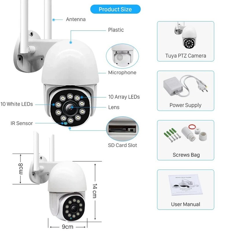 CANAVIS HD 2048x1536P/3MP Outdoor Security Camera Home Surveillance Night Vision