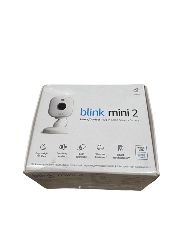 Blink Mini 2 Indoor/Outdoor Plug-In Smart Security Camera With HD Video