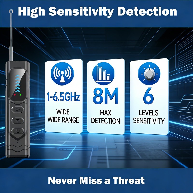 Detector for Cameras, GPS Trackers & Bugs | Highly Sensitive & Adjustable RF ... gallery