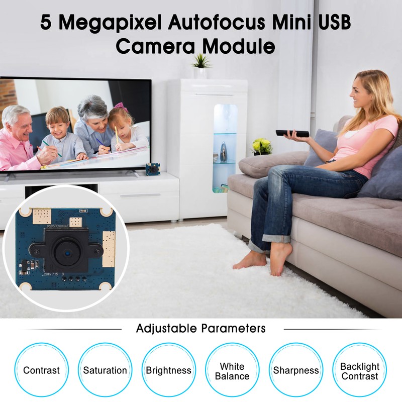 Webcamera 5megapixel USB Camera Module HD OV5640 ELP Webcam 60 degree fixed lens gallery