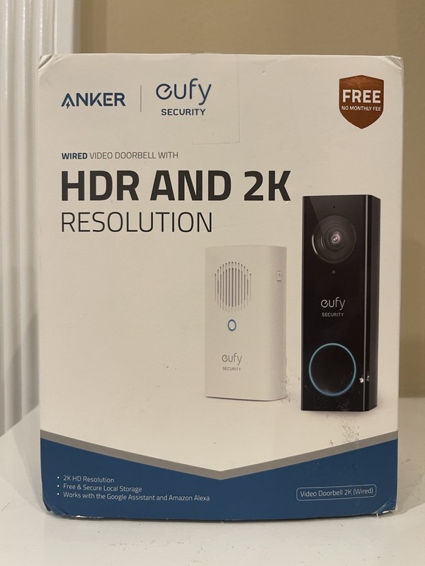 🔥🔥Eufy Security Wired Video Doorbell HDR and 2K Resolution