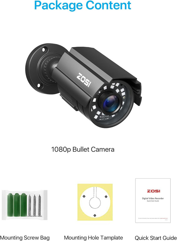 1080P HD TVI Security Camera for Home Office Surveillance CCTV System, 2MP Outdo gallery
