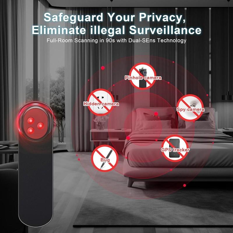 Anti-Spy Hidden Camera Detector with 99% Accuracy,Find GPS Trackers &Listenin... gallery