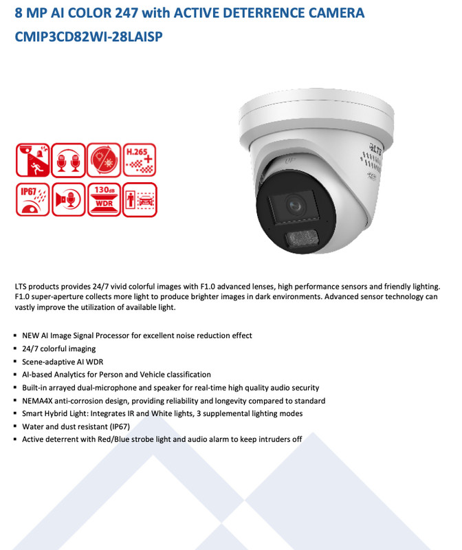 CMIP3CD82WI-28LAISP 8MP Camera gallery