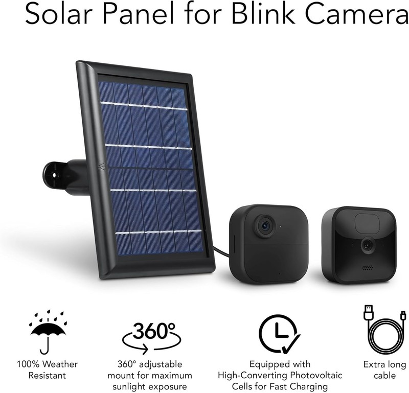 Solar Panel with Internal Battery for Blink Cameras gallery