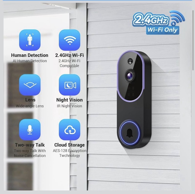 1080p Wireless Video Doorbell Camera with Chime, AI Detection & 2 Way Audio gallery