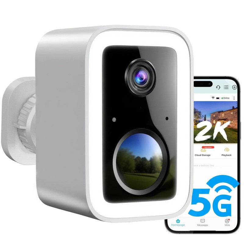 2K Security Cameras Wireless Outdoor, Free Cloud Storage, Integrated Spotligh…