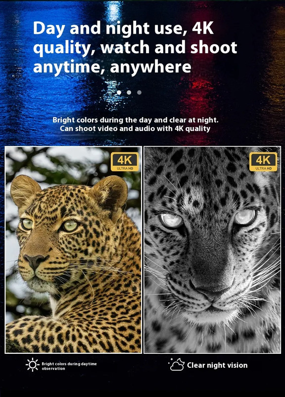 4K Infrared Digital Night Vision Camera Large Screen Visual Backlight Button gallery