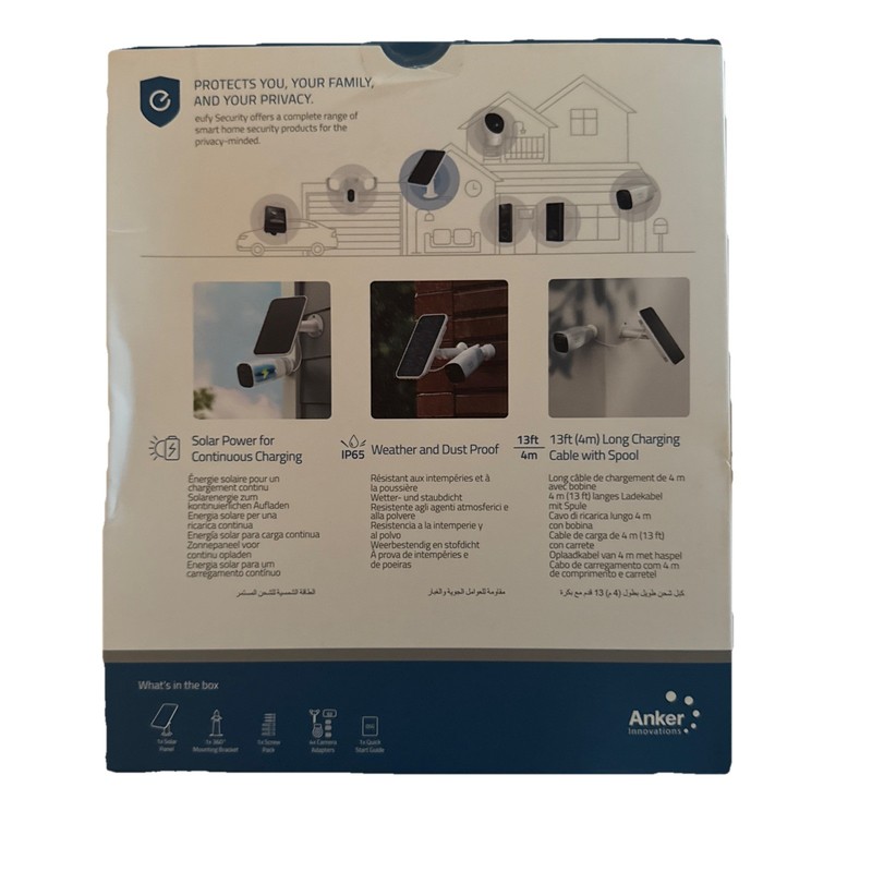Solar Panel for eufy Security Wireless Cameras - White New Sealed Box gallery