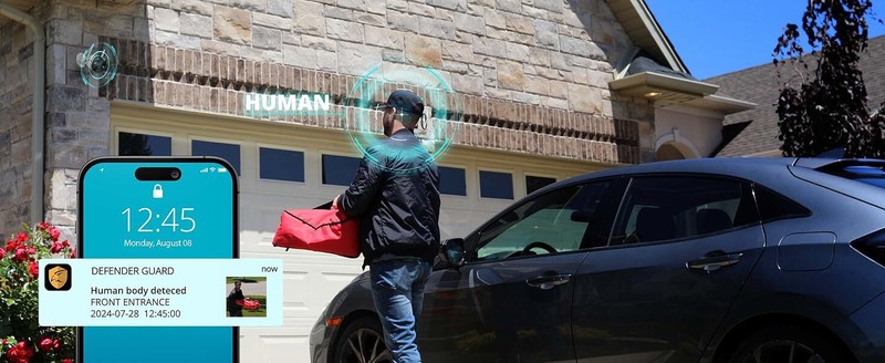 8MP Outdoor WiFi 6 Security Camera AI Human & Vehicle Detection Two-Way Audio gallery