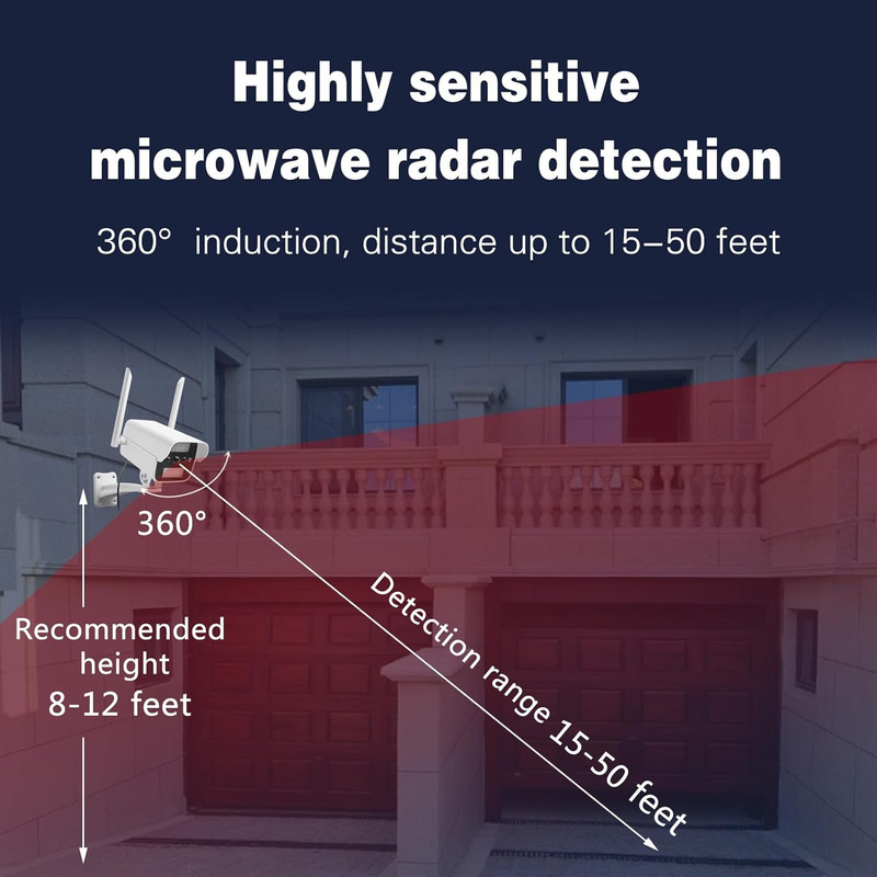 Fake Security Camera with Motion Sensor Light&Audio& Sound&Doorbell for Outdoor, gallery