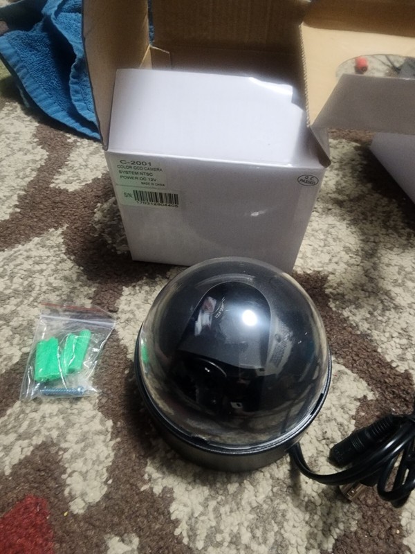 DTT Color CCD Dome Camera 12VDC / Model C-2001 / 131212808405