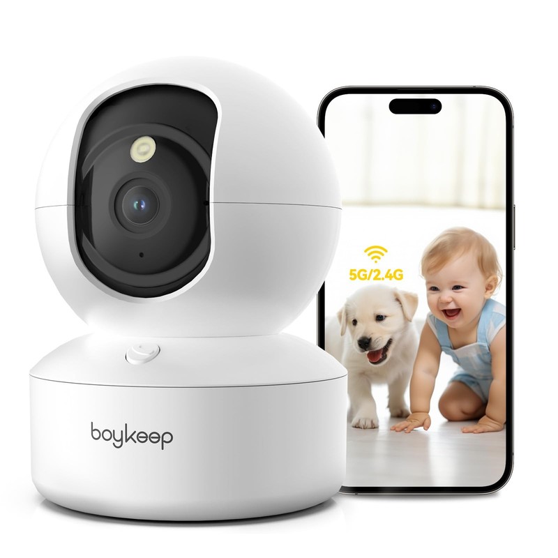 Camara De Seguridad 2K Para Mascotas WiFi Con Vision Nocturna Y Audio