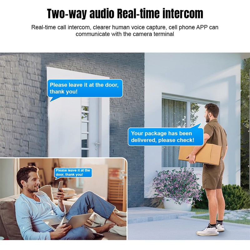 4K WIFI Surveillance Camera Three Screen Viewing Night Vision Security Cam LOT gallery
