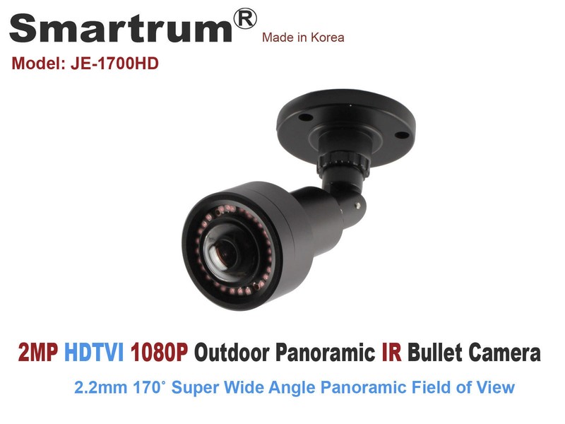 NEW 170˚ Super Wide Angle Outdoor IR Bullet Camera/2.4MP 1080P/HDTVI/CVBS Video gallery
