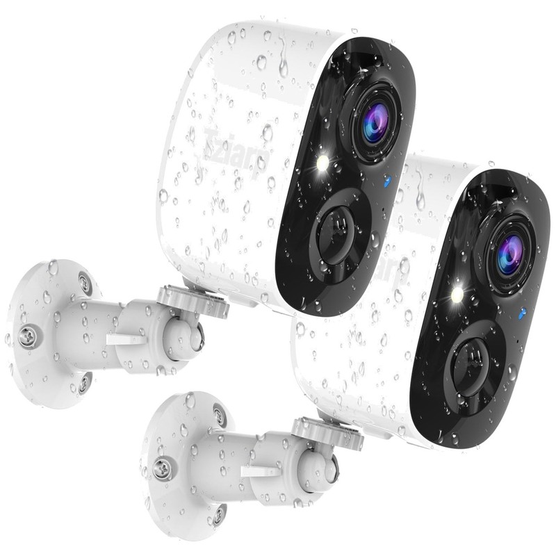 Outdoor WiFi Cameras, Color Night Vision, Spotlight – 2 Pack