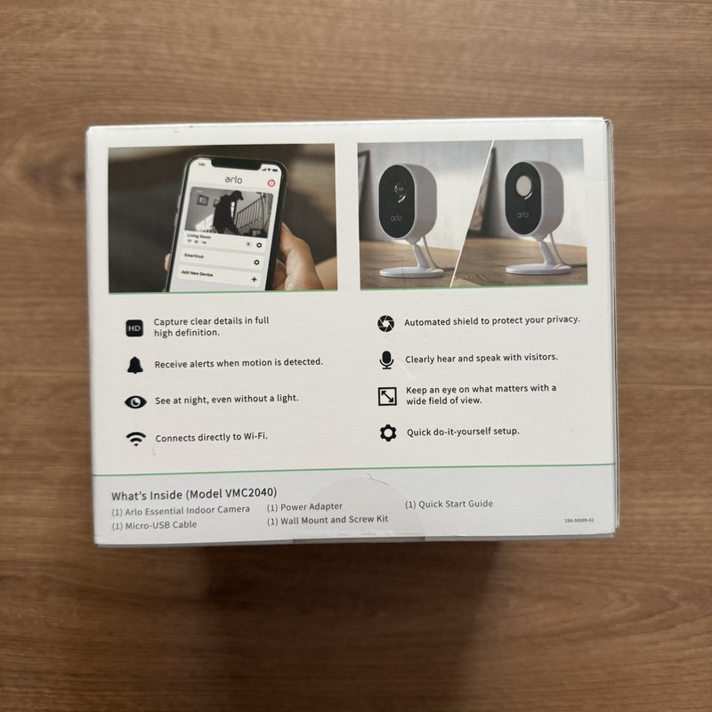 NEW Arlo Essential Indoor Security Camera - White (VMC2040-100NAS) gallery