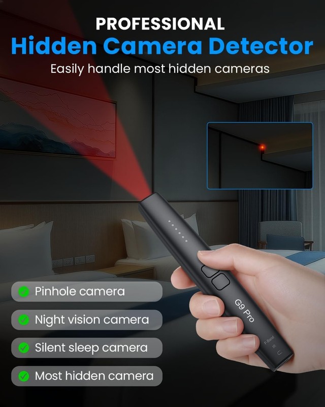 G9 Pro Camera Detector: Anti-Spy, GPS, Bug Finder - 72H Battery, 6 Levels gallery