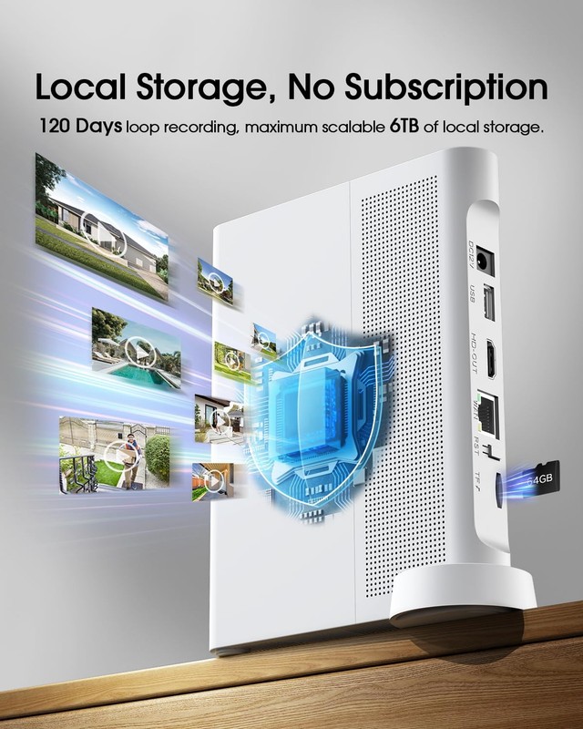 Solar Wireless Outdoor, 2K Ultra Clear Home System, No Subscription, Human De... gallery