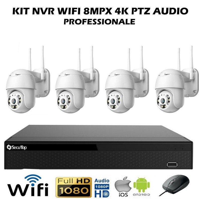 Best Outdoor WiFi Video Surveillance Kit Ptz Nvr Audio