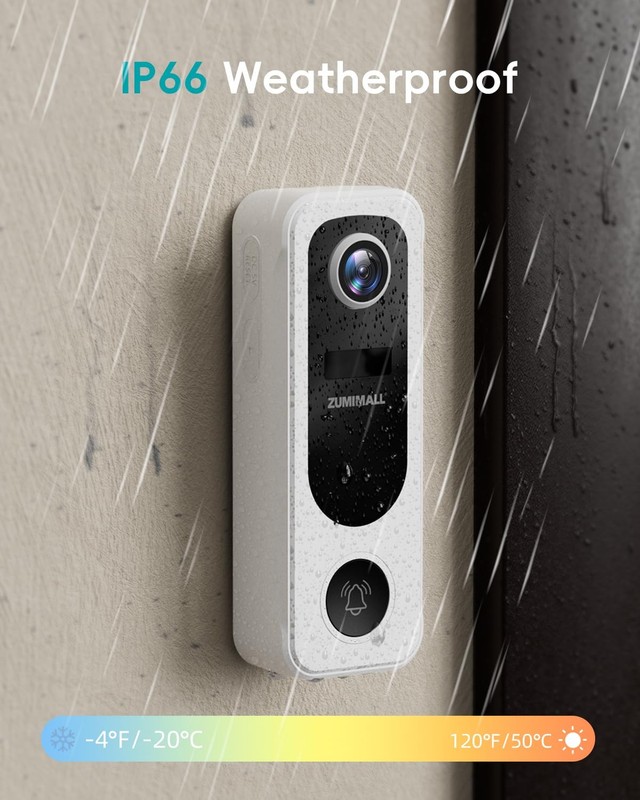 Doorbell Camera Wireless No Subscription - 2K Video Doorbell Wireless with Ch... gallery