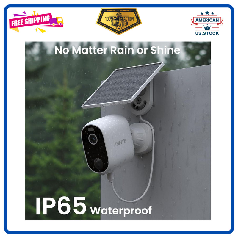 INFIYA Security Cameras Wireless Outdoor-Solar&Battery Powered 2K 2.4G Cameras f gallery