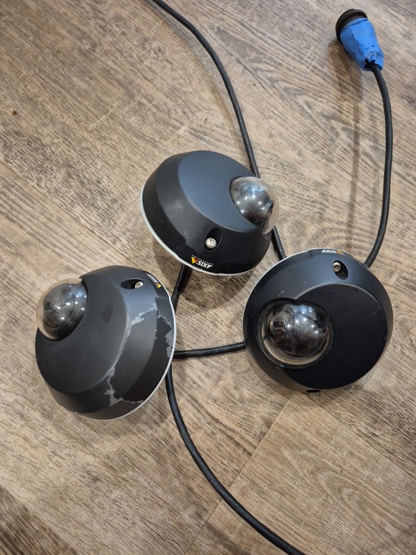 Axis Dome Camera M3113-R Lot Of 3 Black Cover